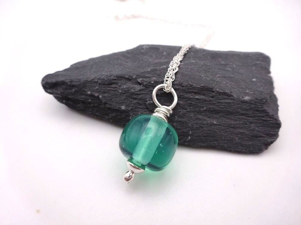 aqua green pendant