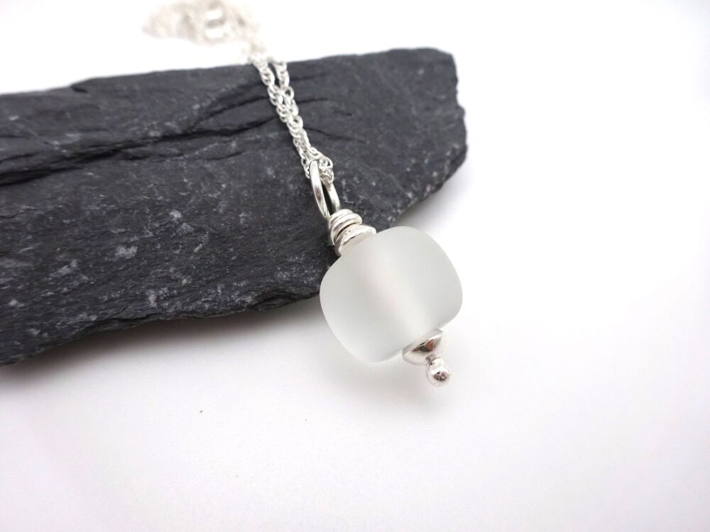 clear frosted pendant