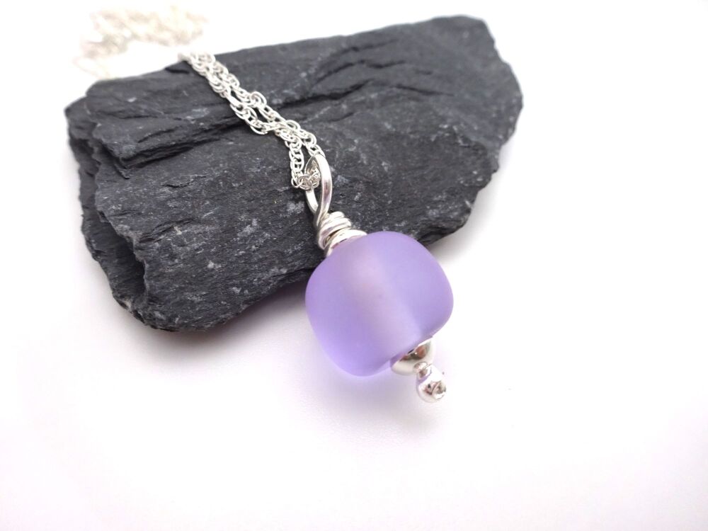 frosted lilac pendant