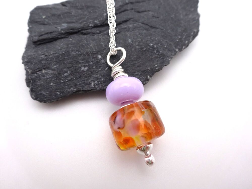 orange and lilac pendant