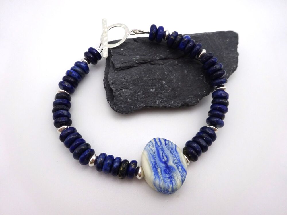 lapis and blue oval