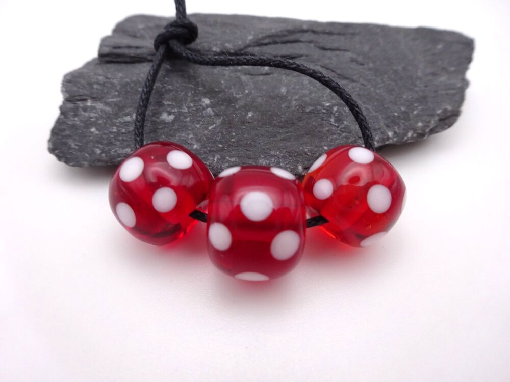 red polka dot chunky donuts