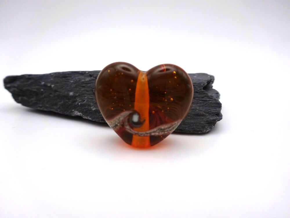 amber wrapped heart