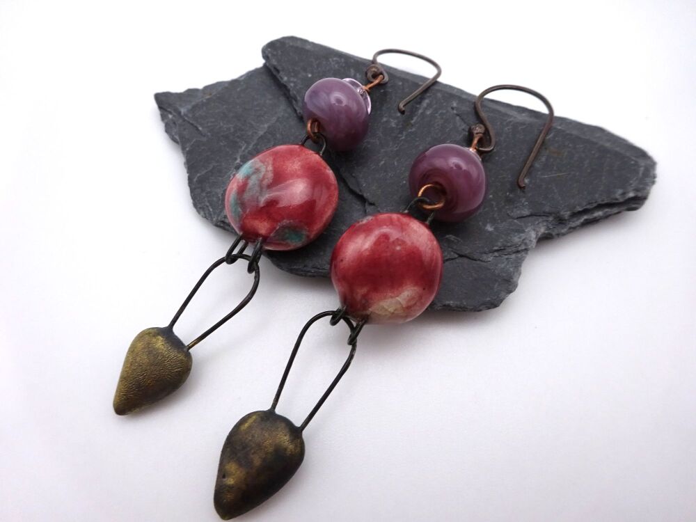 purple ceramic drops