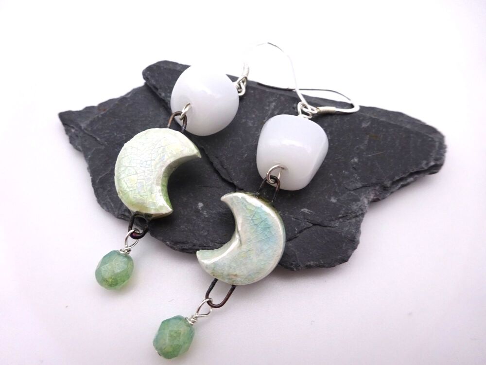 green ceramic moons