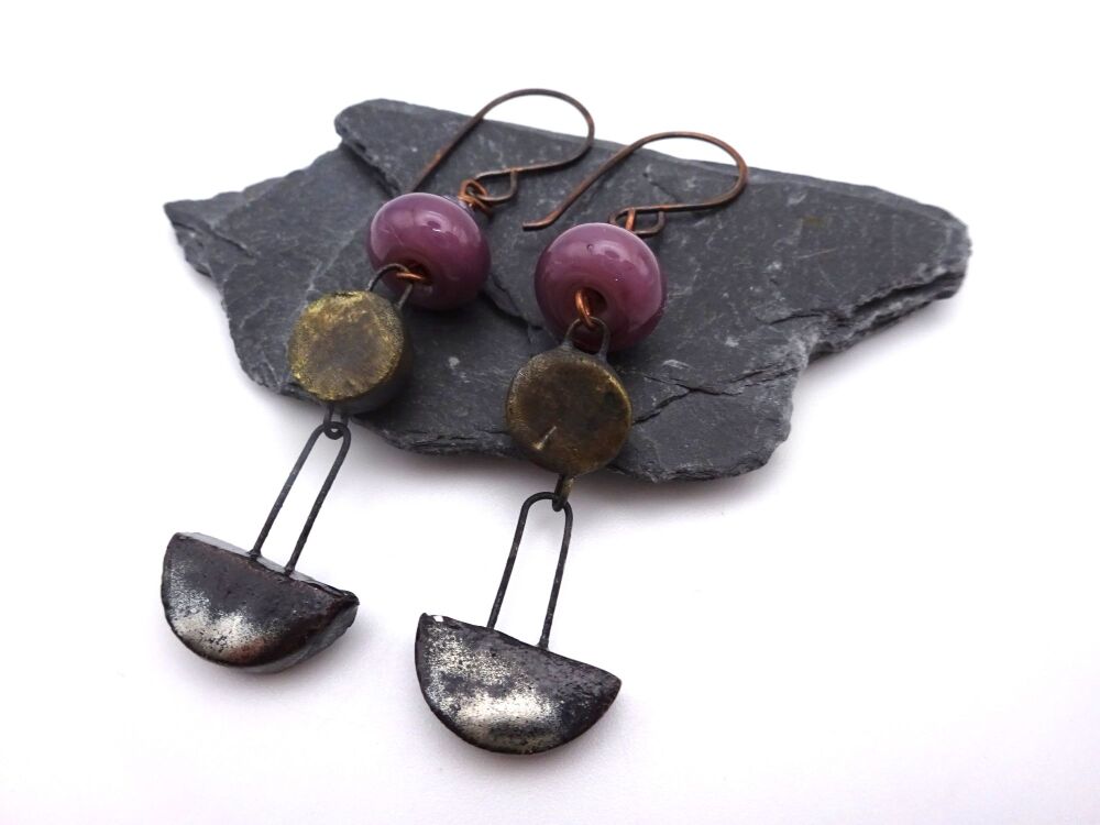 purple and copper