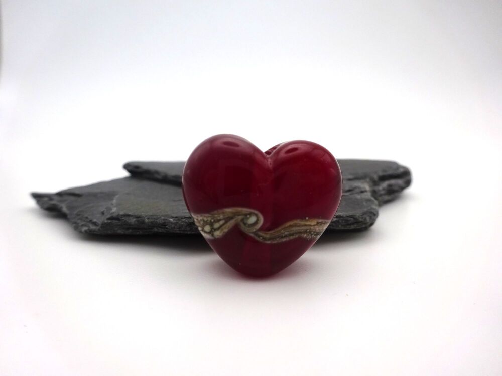 red wrapped heart