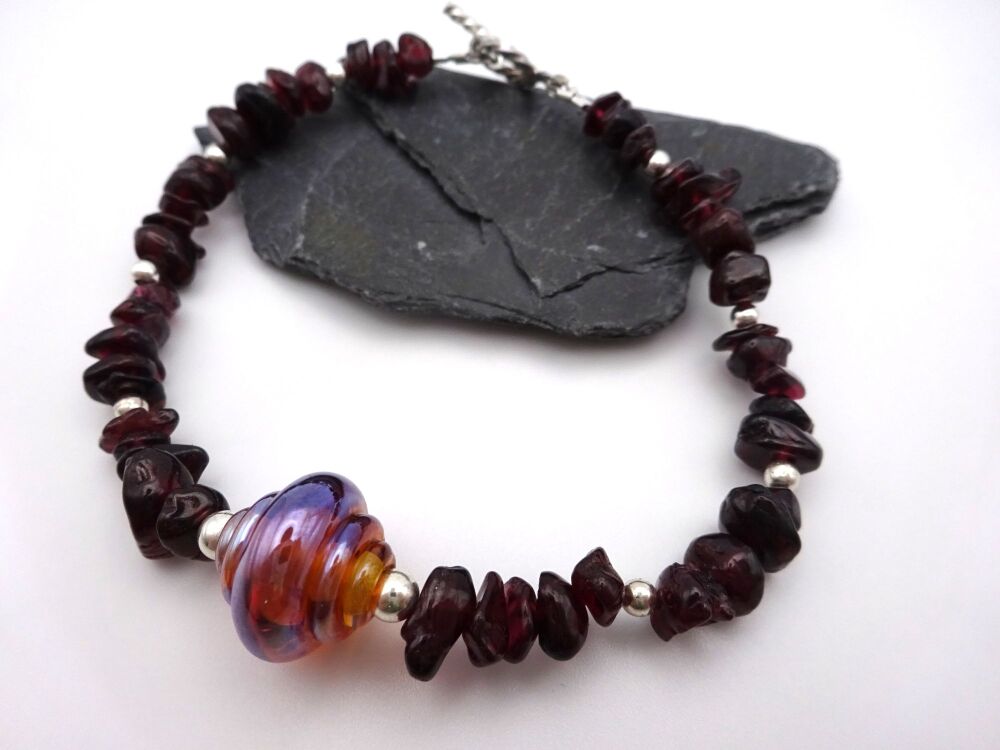 glass and garnet