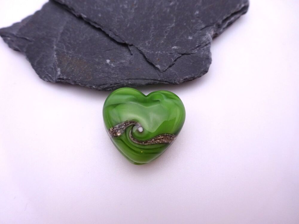cloudy green wrapped heart
