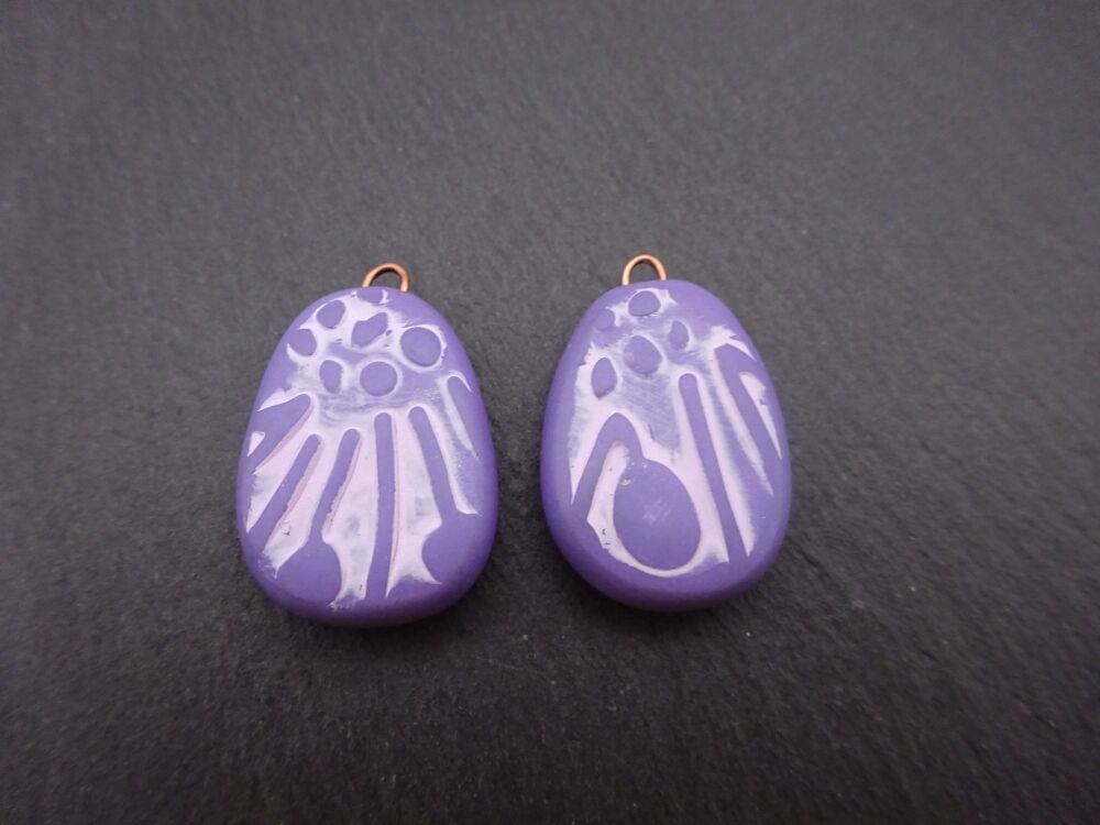 purple polymer clay drops