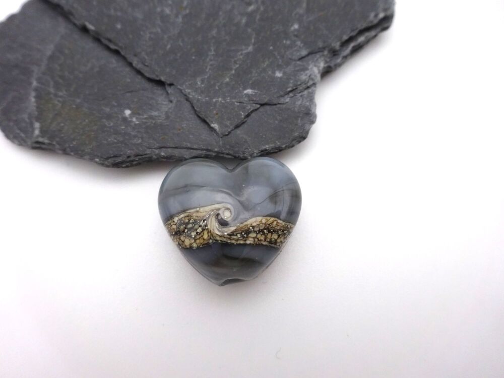 cloudy grey wrapped heart