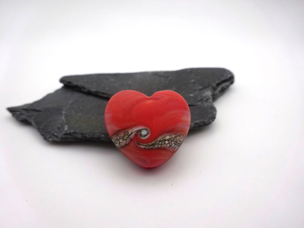 coral wrapped heart