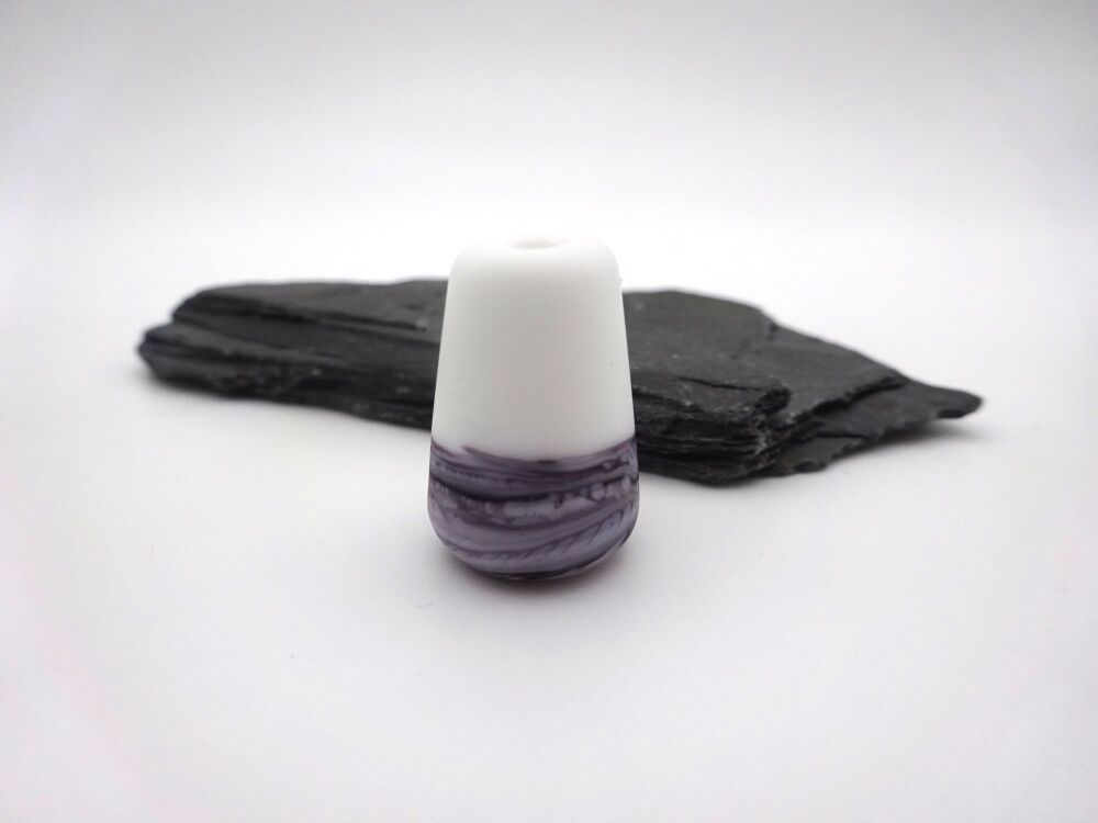 white and purple cone