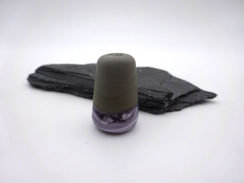 grey and purple cone