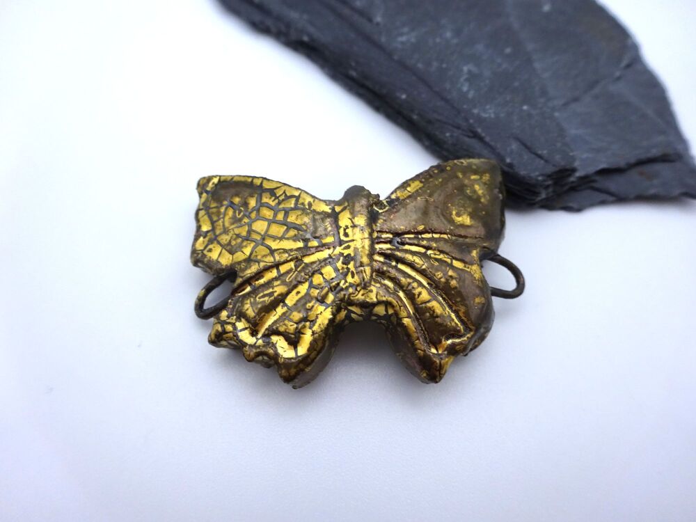 gold ceramic butterfly