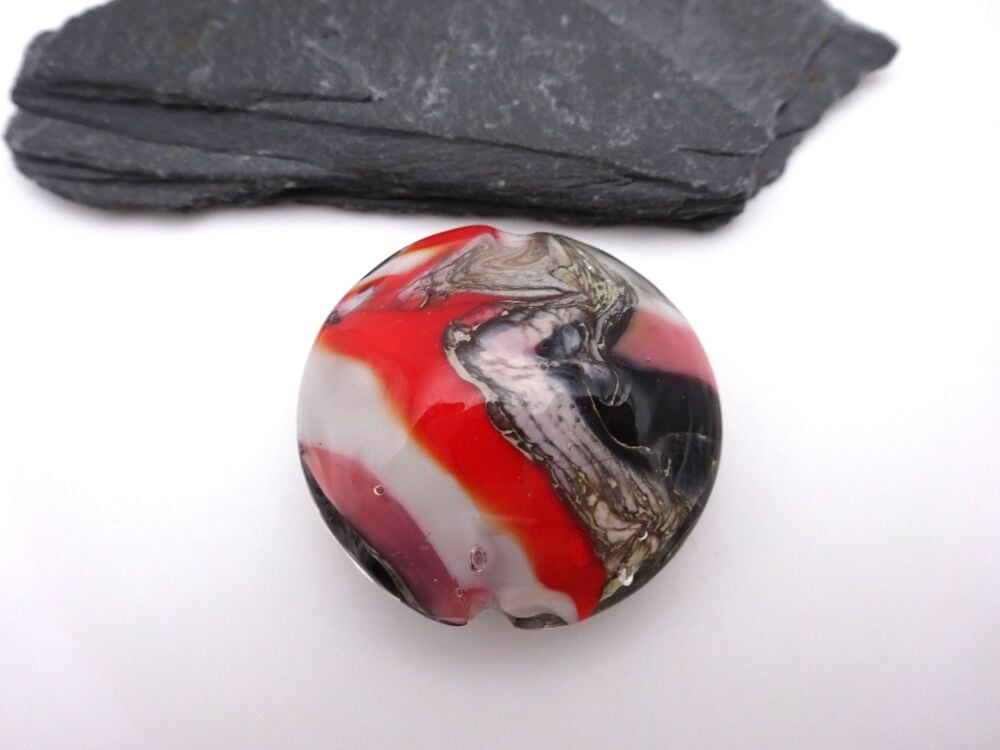 large lampwork lentil