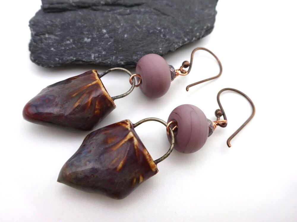 purple ceramic drops