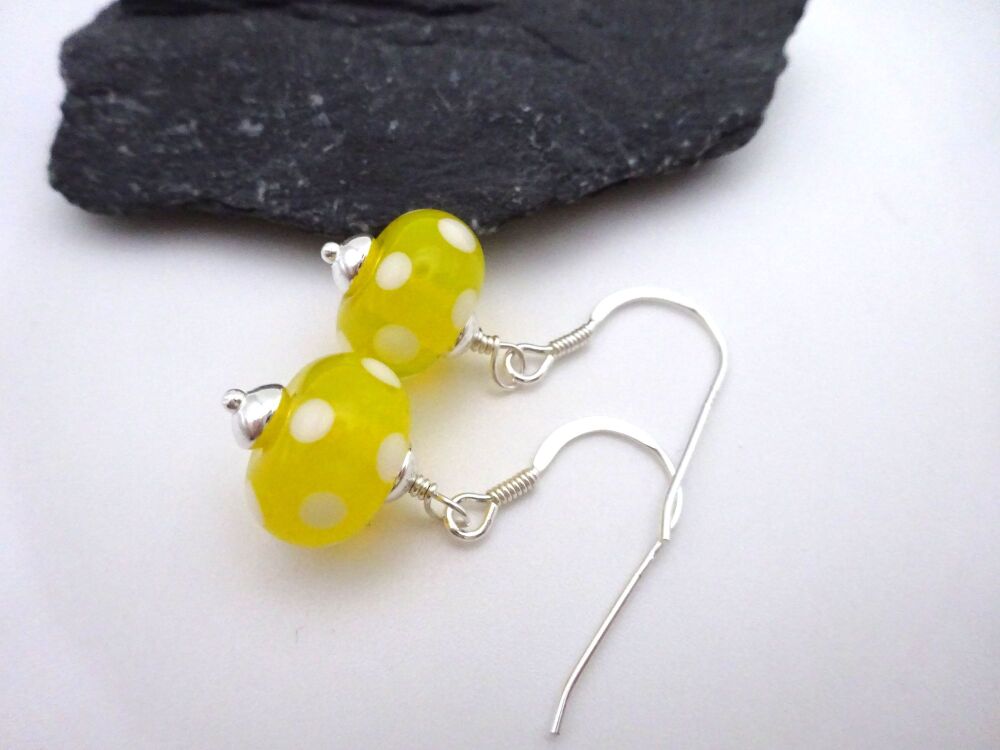 yellow polka dots