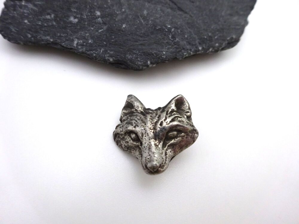 pewter fox button