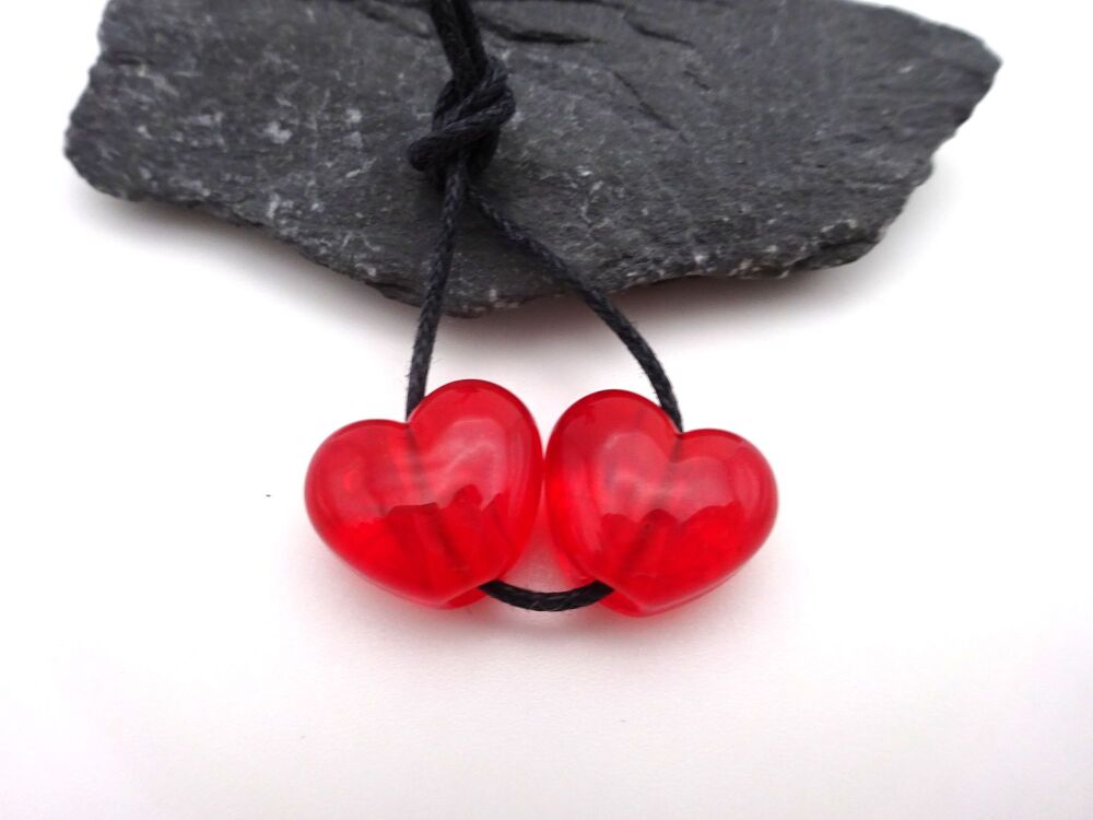 orange red hearts