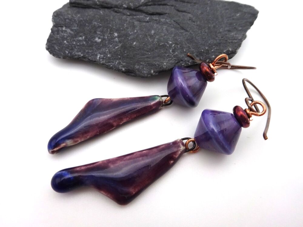purple ceramic drops