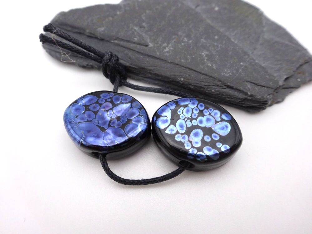black and silver ovals - large