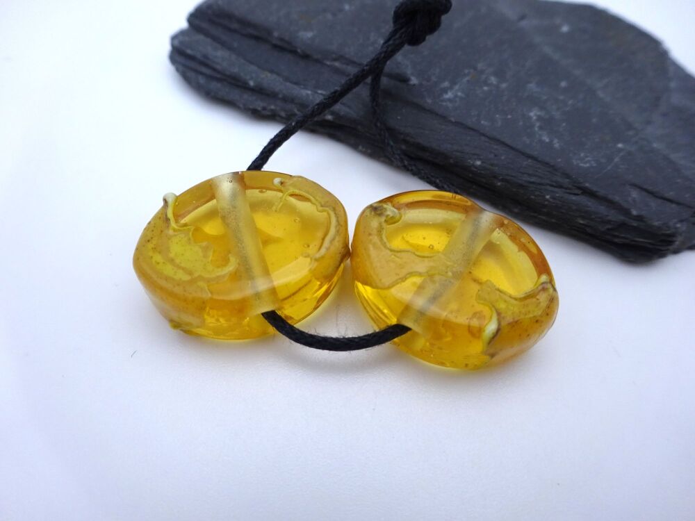 amber ovals yellow shards - large