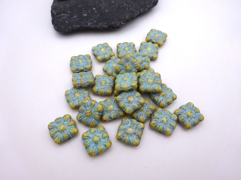 Czech glass squares