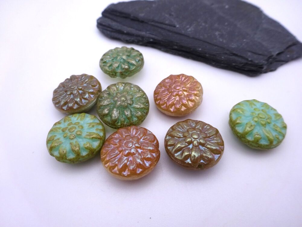 Czech glass flowers