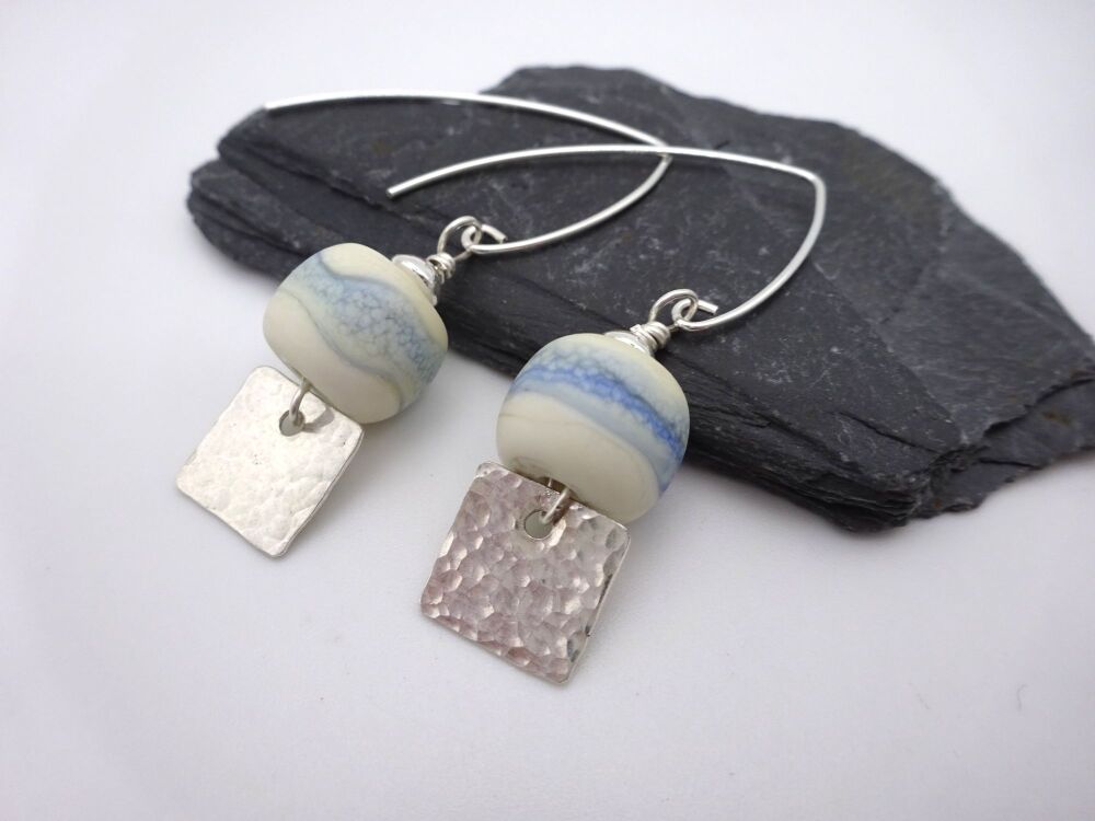 blue sea hammered charms