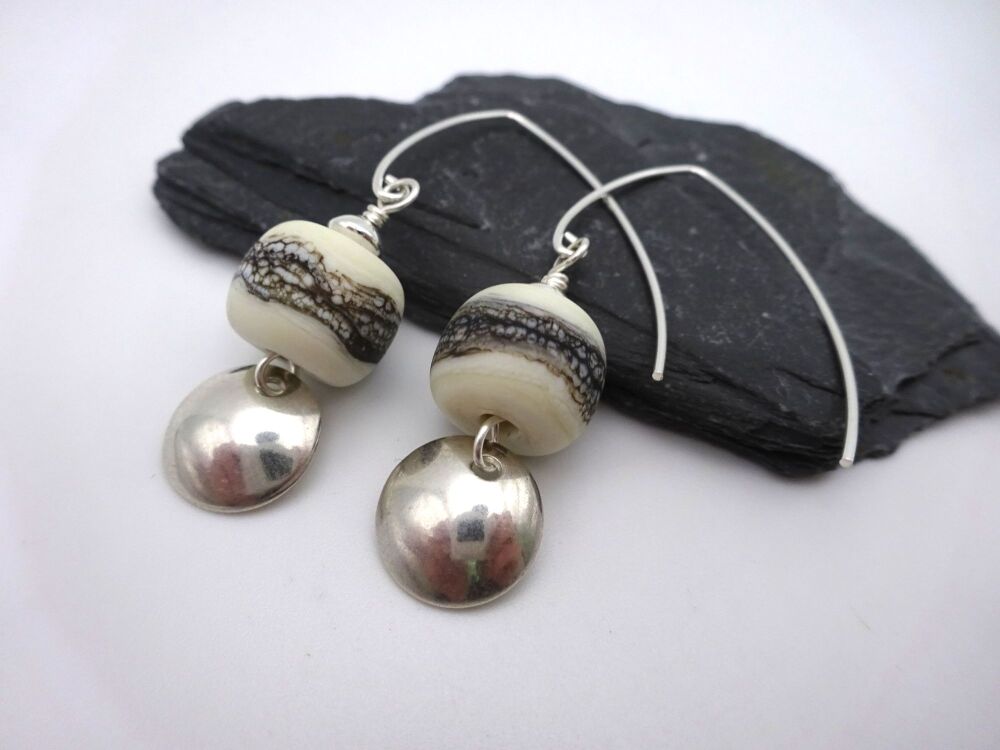 black sands silver disc charms