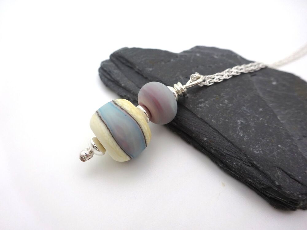 blue wrapped pendant