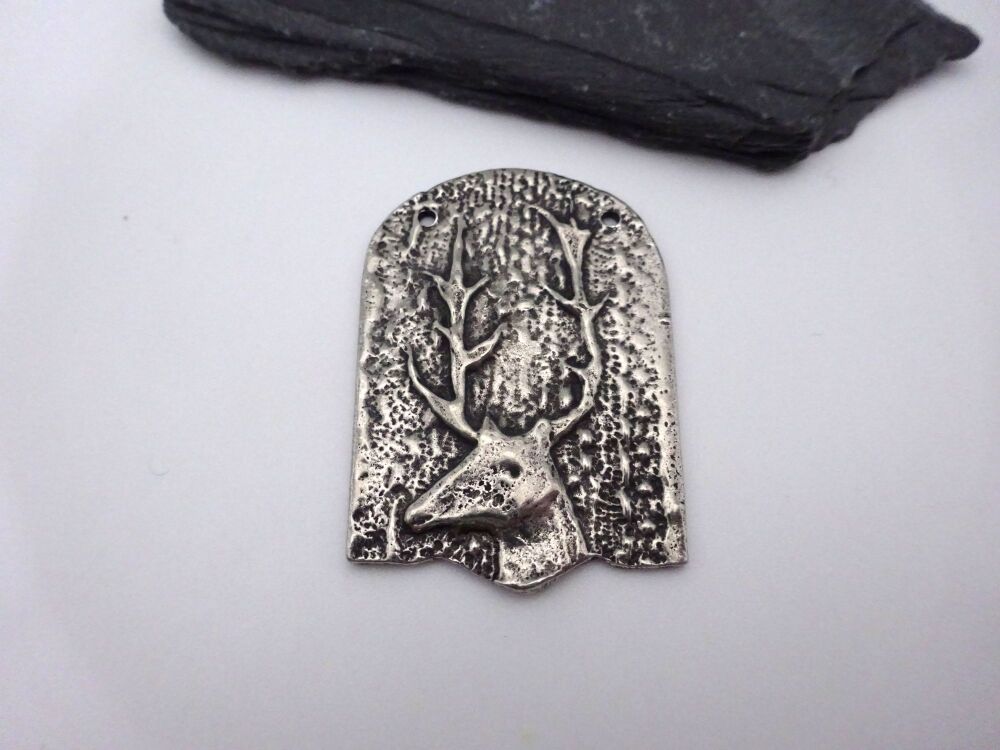 pewter stag pendant