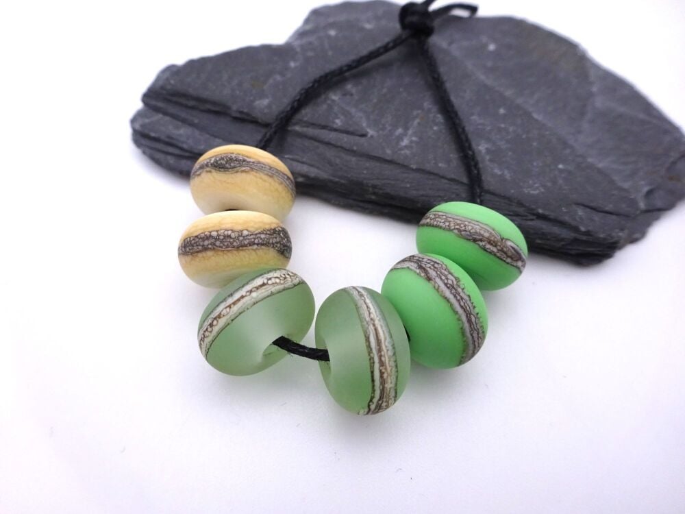 ivory and green wrapped set
