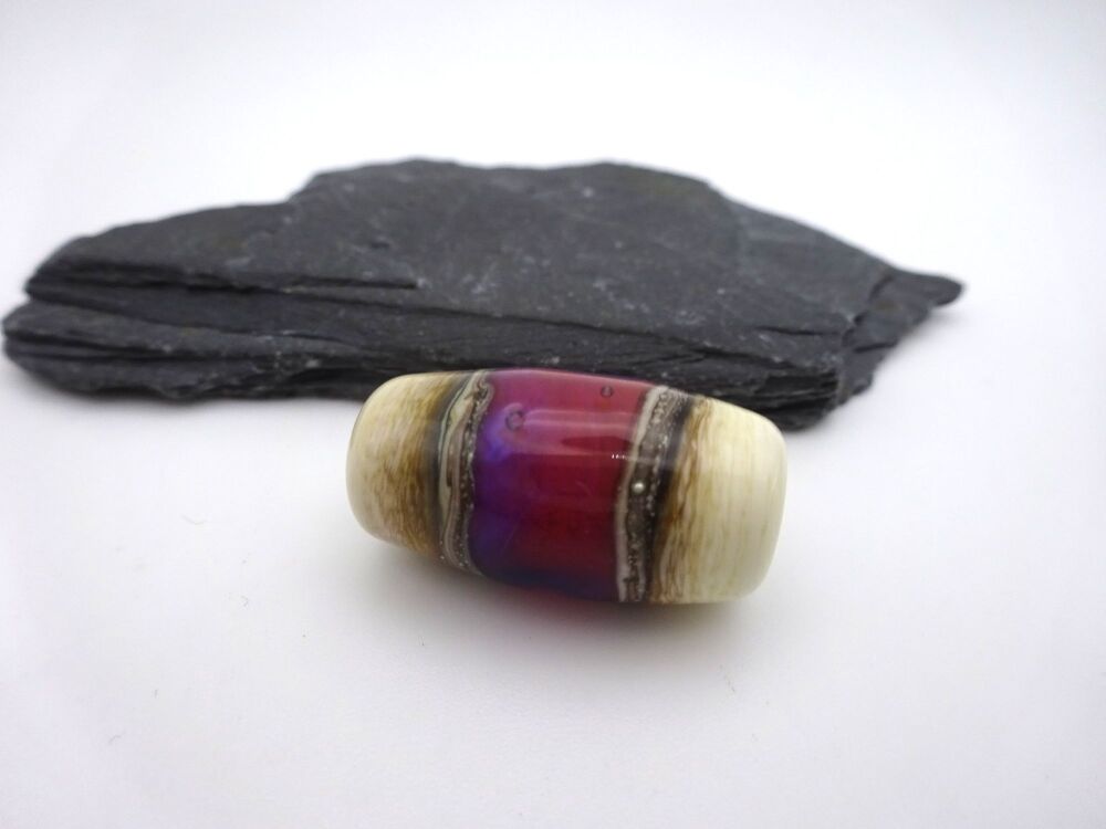 ivory and pink/purple