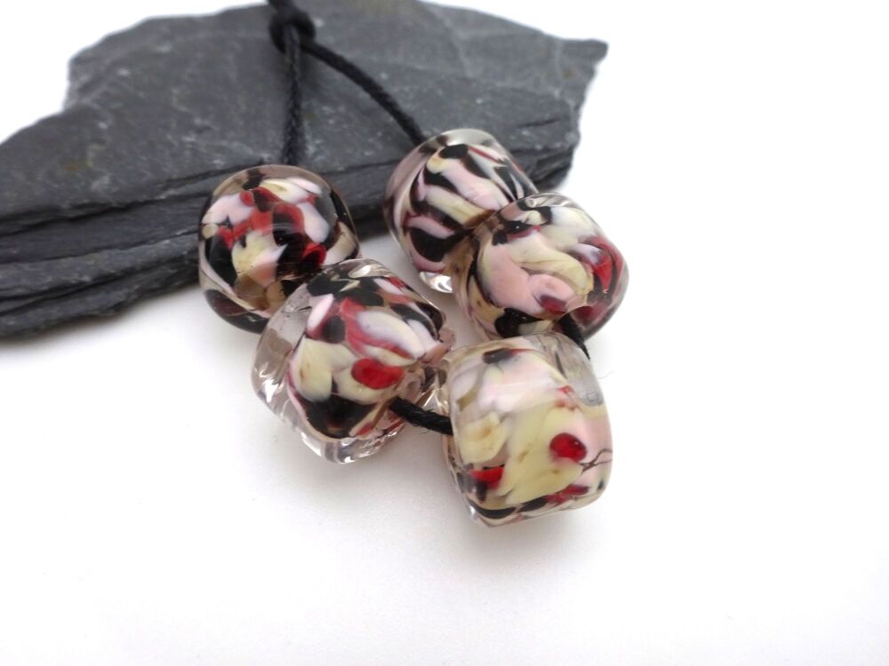 red brown pink frit wheels