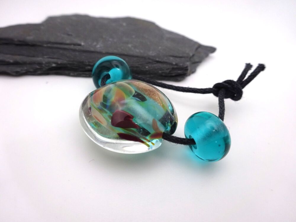 teal and goldstone