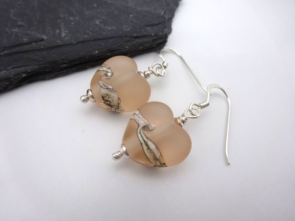peach pink hearts