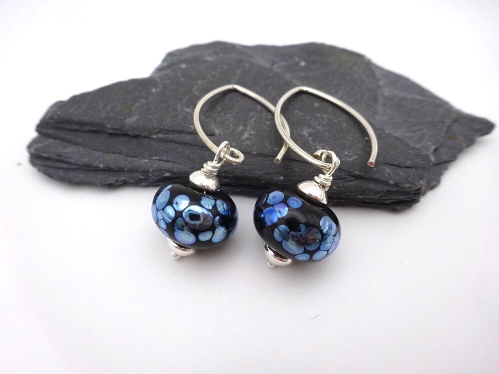 black and silver speckles