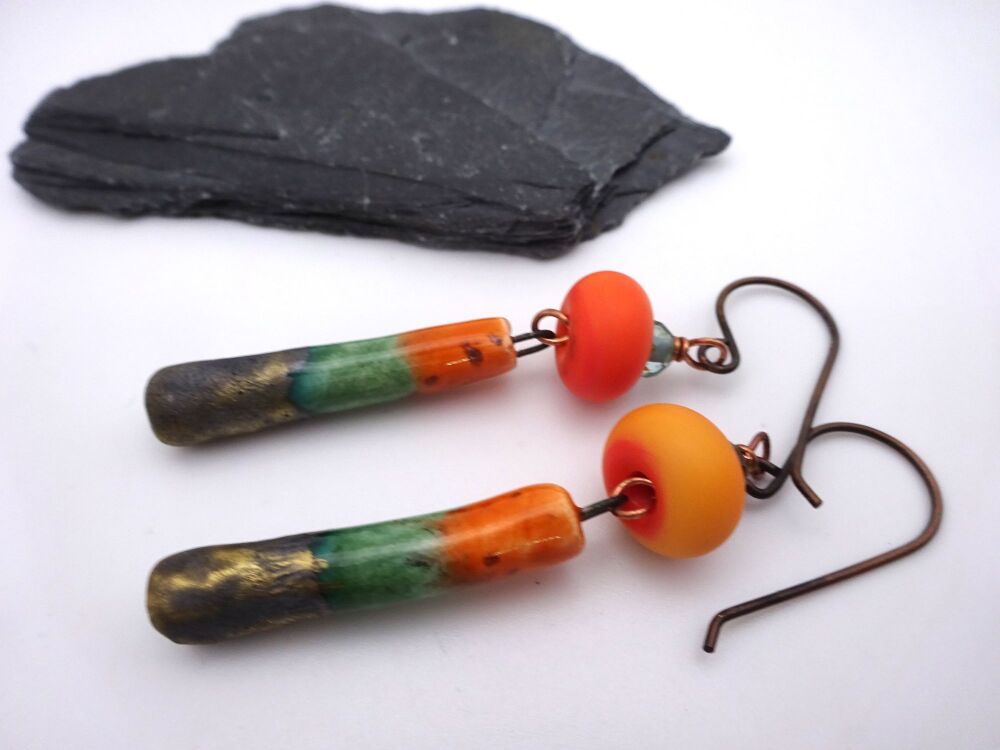 orange and green