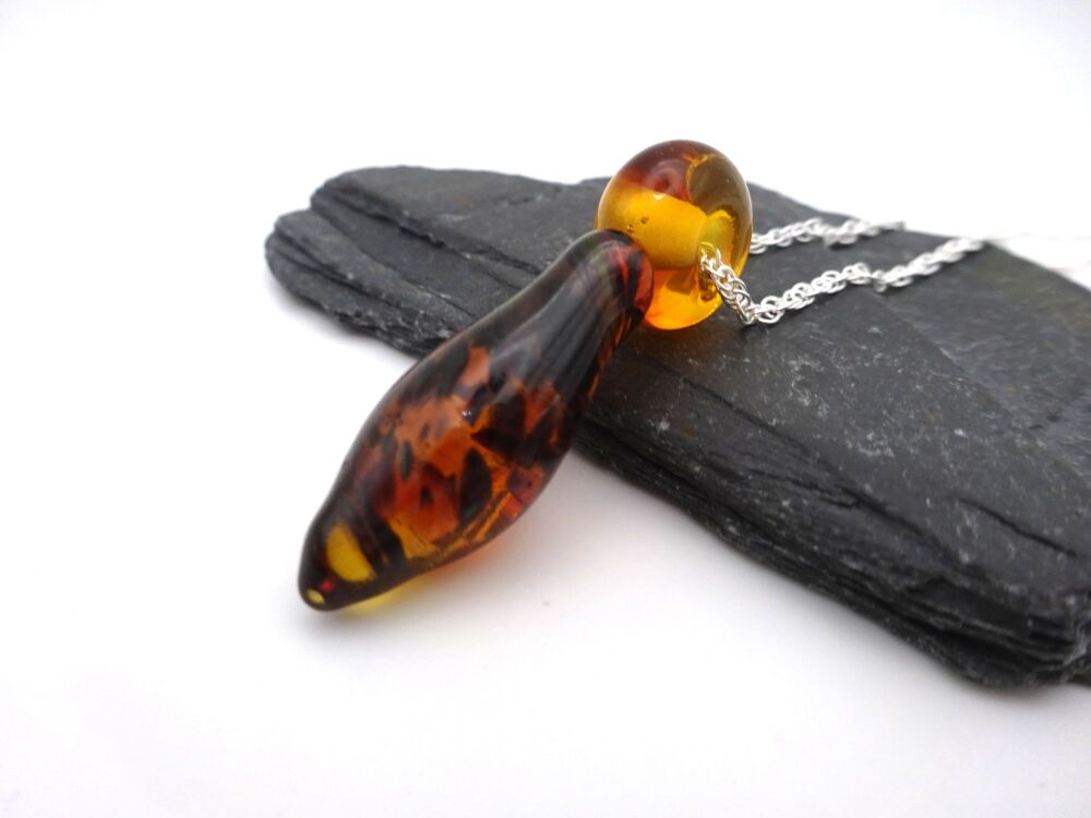 amber droplet pendant