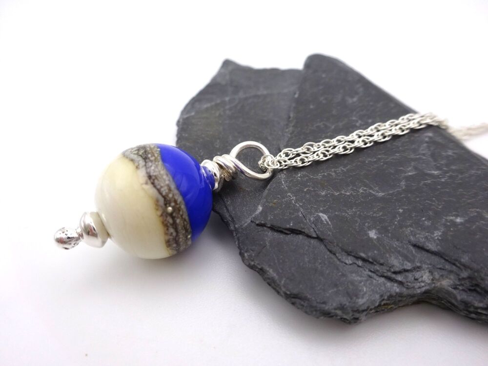 blue sphere pendant