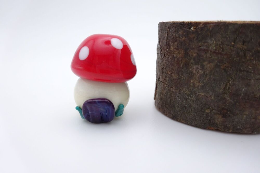 red round toadstool house