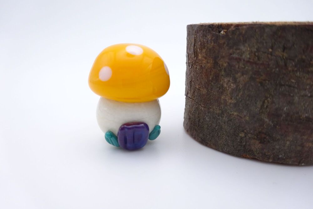 yellow round toadstool house