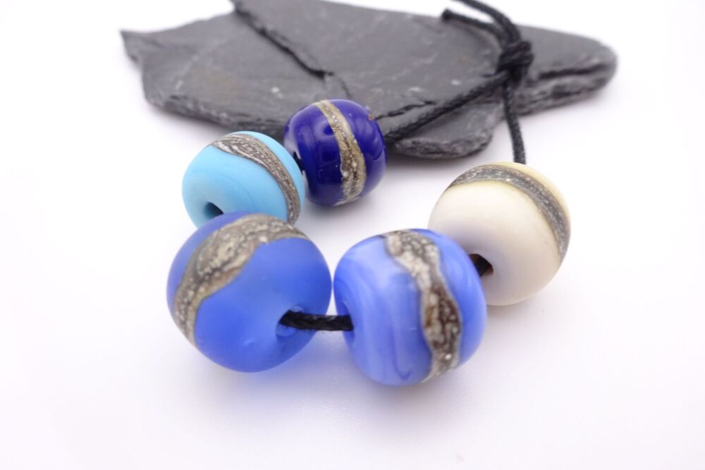blue wrapped chunky donuts