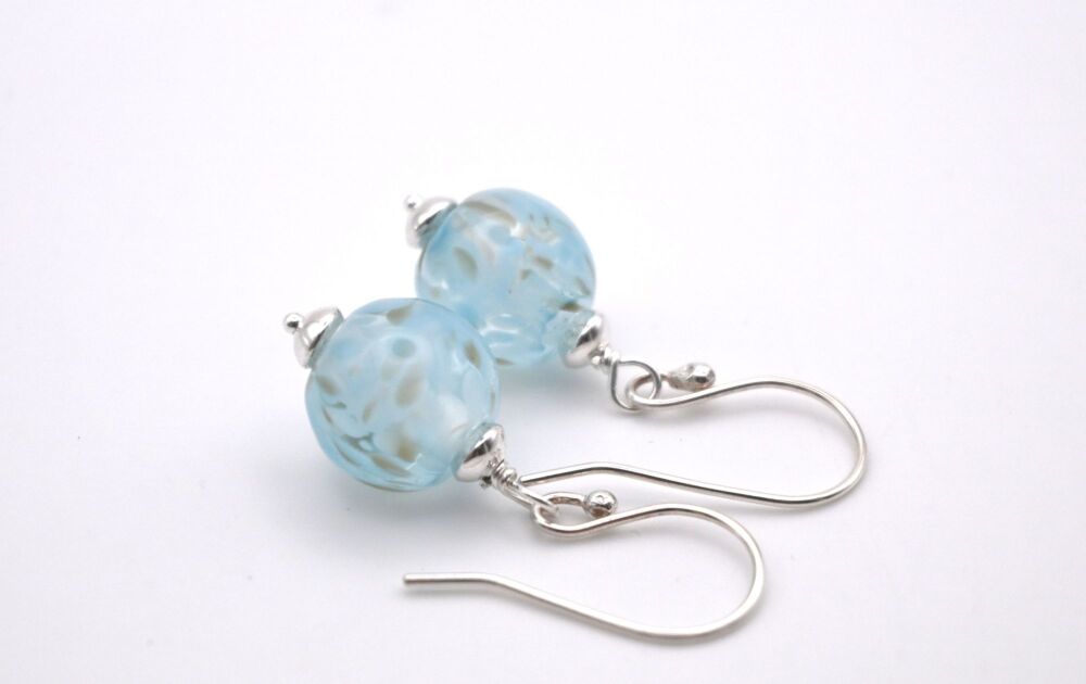 blue speckled spheres
