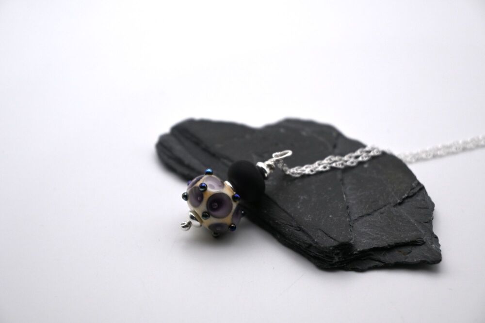 purple raised dots pendant