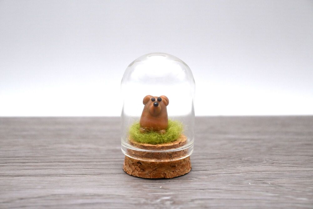 brown dog cloche