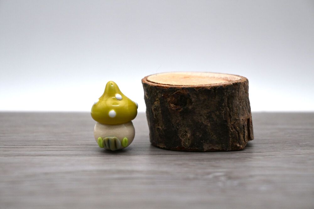 green toadstool fairy house