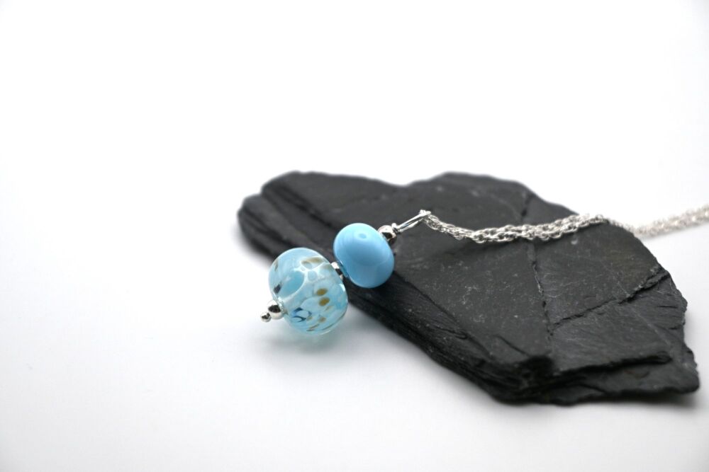 blue and brown speckled